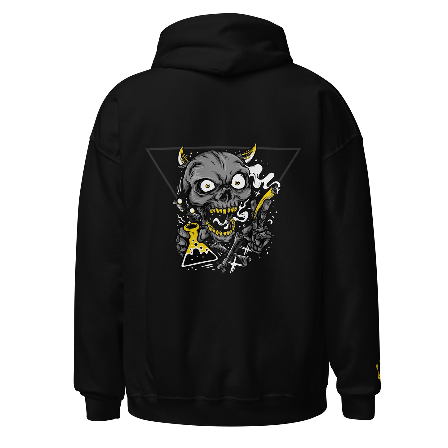 Hoodie Yellow Skeleton