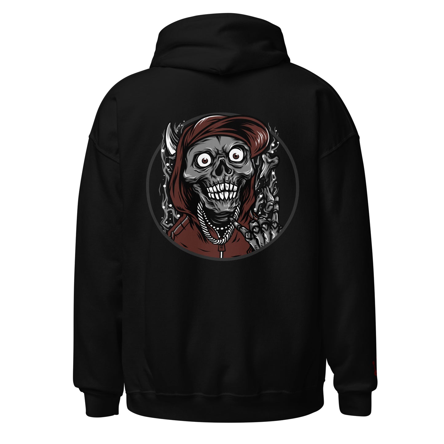 Hoodie Red Skeleton