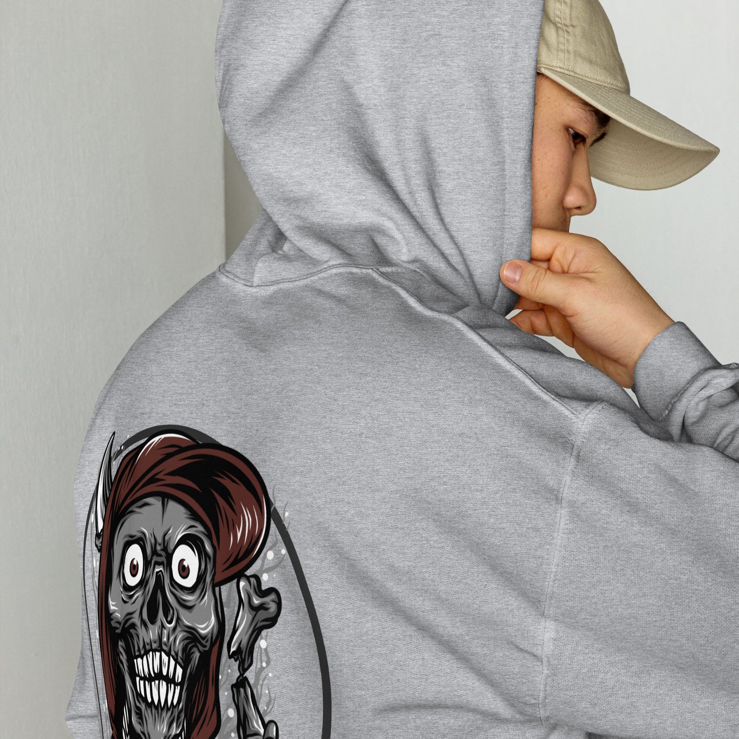 Hoodie Red Skeleton