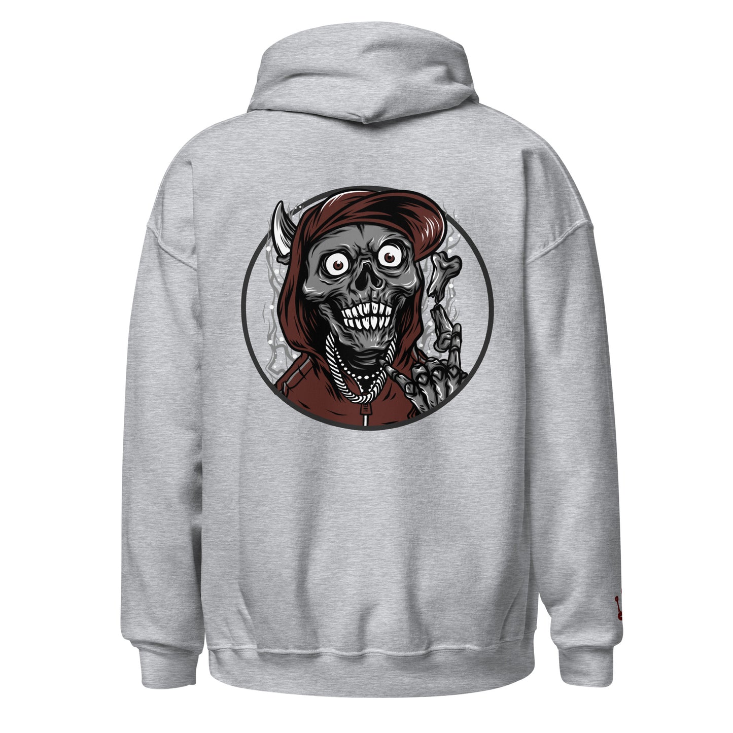 Hoodie Red Skeleton