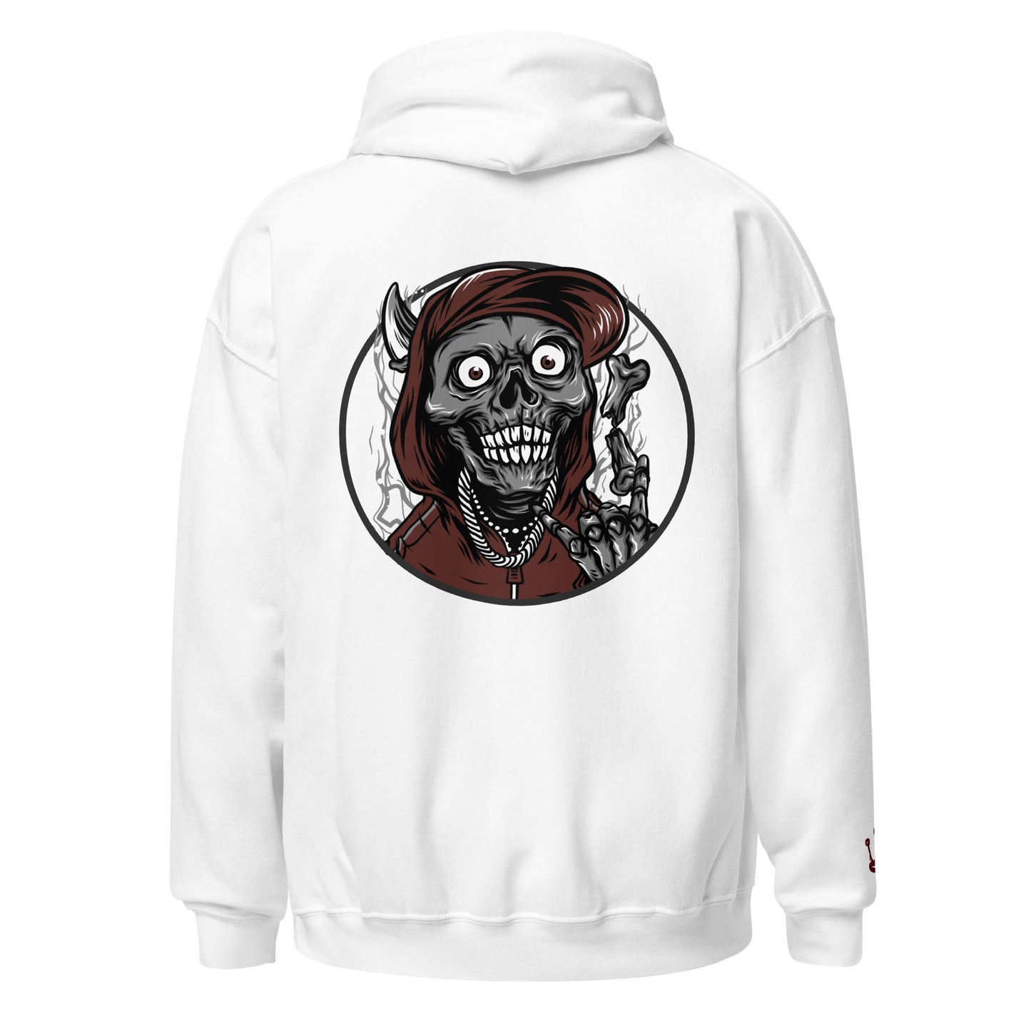 Hoodie Red Skeleton